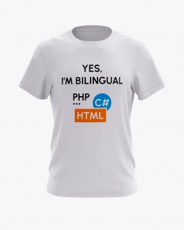 Футболка чоловіча з принтом Yes im bilingual