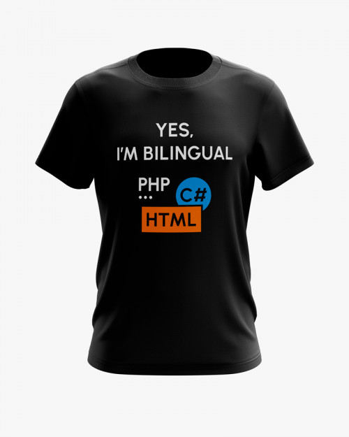Футболка чоловіча з принтом Yes im bilingual Футболка чоловіча з принтом Yes im bilingual