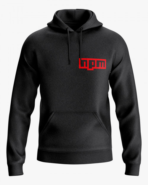 Худі чоловічий з принтом npm logo Худі чоловічий з принтом npm logo