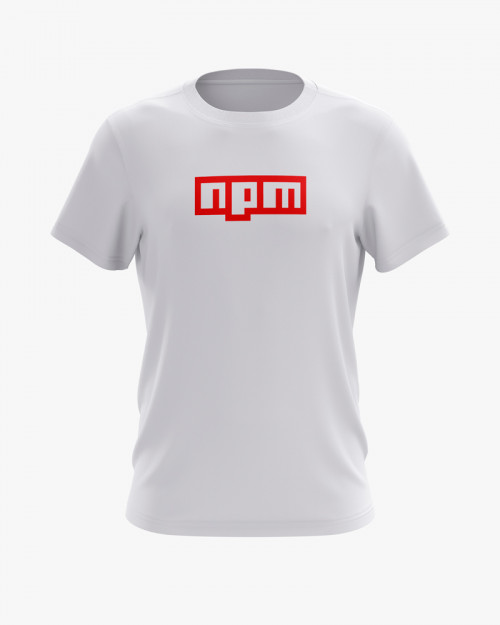 Футболка чоловіча з принтом npm logo Футболка чоловіча з принтом npm logo
