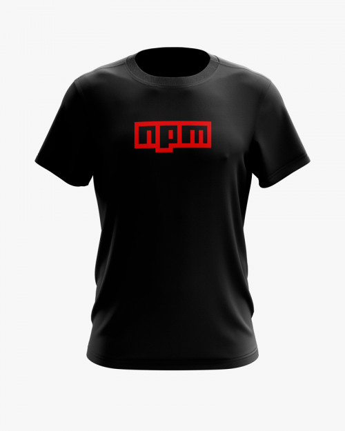Футболка чоловіча з принтом npm logo Футболка чоловіча з принтом npm logo