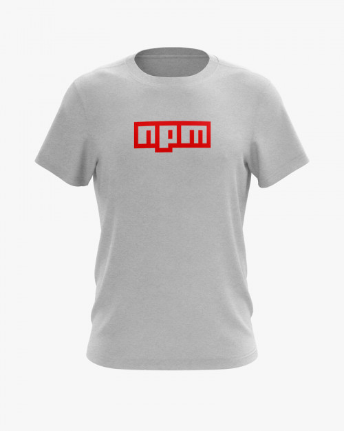 Футболка чоловіча з принтом npm logo Футболка чоловіча з принтом npm logo