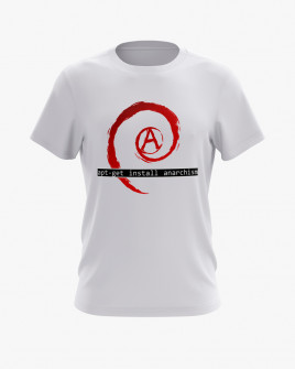 Футболка чоловіча з принтом apt-get install anarchism