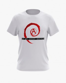 Футболка чоловіча з принтом apt-get install anarchism