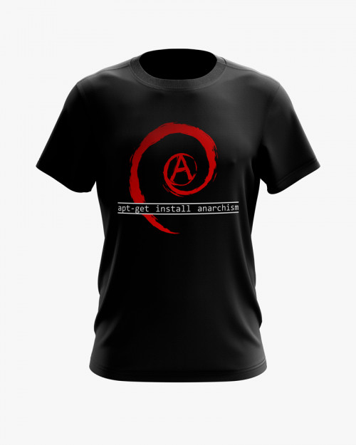 Футболка чоловіча з принтом apt-get install anarchism Футболка чоловіча з принтом apt-get install anarchism
