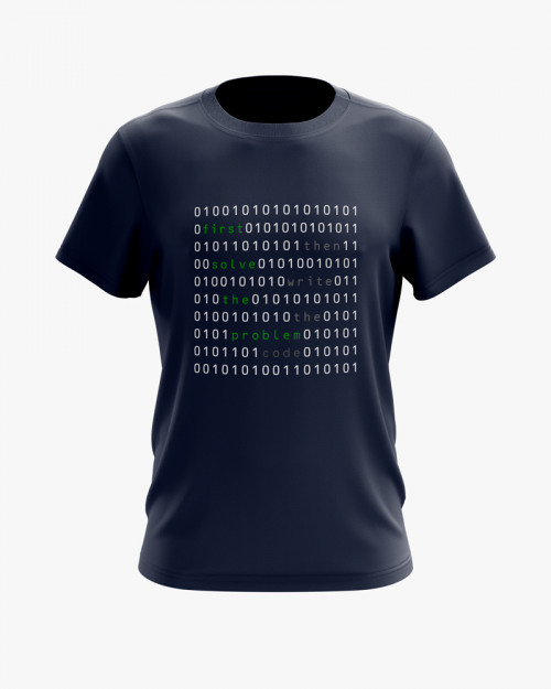 Футболка чоловіча з написом First solve the problem. Then write the code Футболка чоловіча з написом First solve the problem. Then write the code