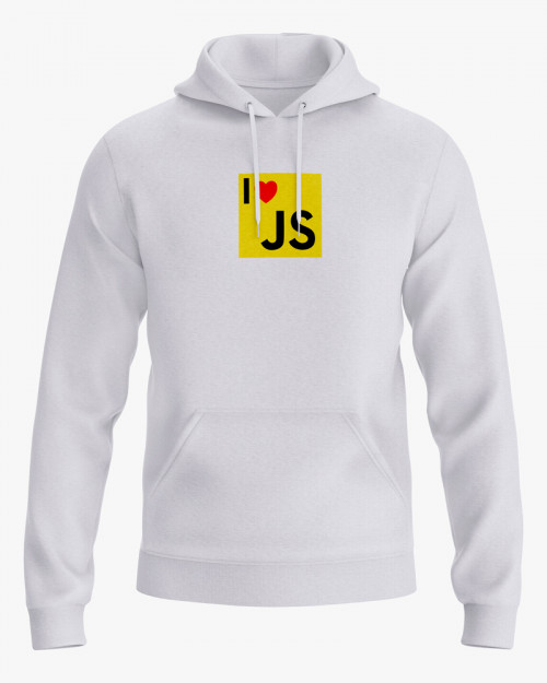 Худі жіночий з принтом I love JS Худі жіночий з принтом I love JS