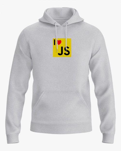 Худі жіночий з принтом I love JS Худі жіночий з принтом I love JS