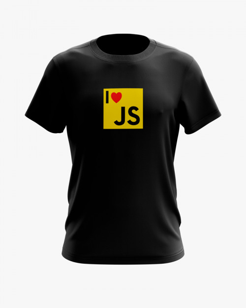 Футболка чоловіча з принтом I love JS Футболка чоловіча з принтом I love JS