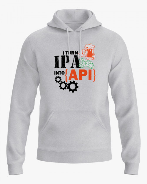 Худі чоловічий з принтом I turn IPA into API Худі чоловічий з принтом I turn IPA into API