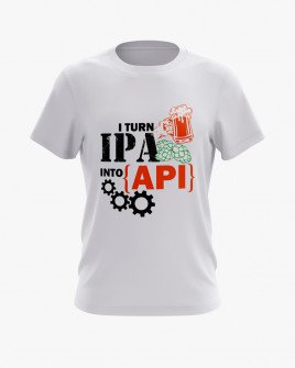 Футболка чоловіча з принтом I turn IPA into API