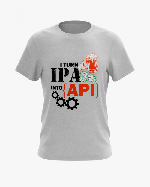 Футболка чоловіча з принтом I turn IPA into API Футболка чоловіча з принтом I turn IPA into API
