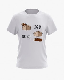 Футболка чоловіча з принтом Log in Log out