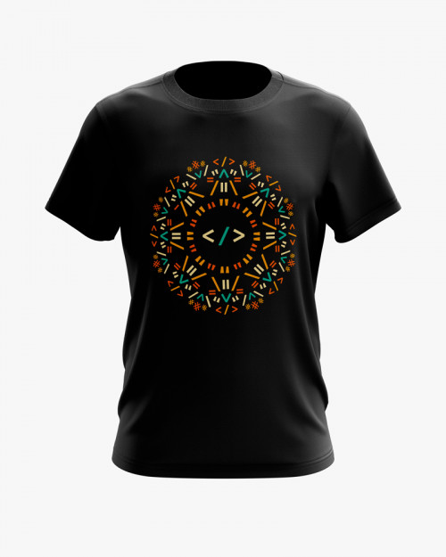 Футболка чоловіча з принтом Code Mandala Футболка чоловіча з принтом Code Mandala