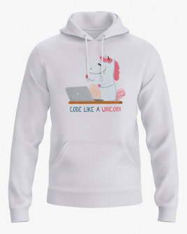 Худі жіночий з принтом Code like a Unicorn