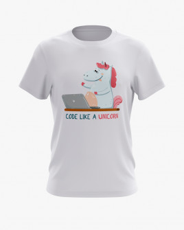 Футболка чоловіча з принтом Code like a Unicorn