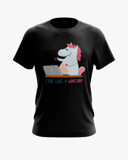 Футболка чоловіча з принтом Code like a Unicorn Футболка чоловіча з принтом Code like a Unicorn