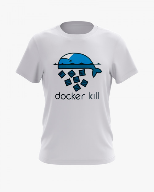Футболка чоловіча з принтом Docker kill Футболка чоловіча з принтом Docker kill