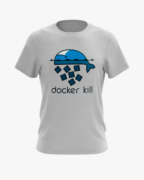 Футболка чоловіча з принтом Docker kill Футболка чоловіча з принтом Docker kill