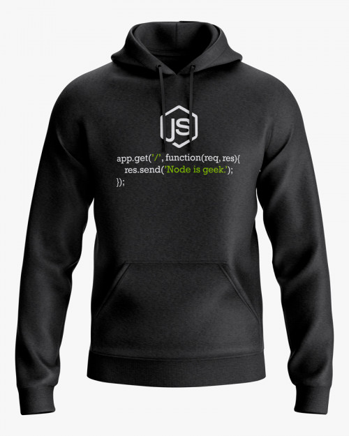 Худі чоловічий з принтом Node is geek Худі чоловічий з принтом Node is geek