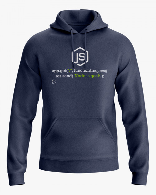 Худі чоловічий з принтом Node is geek Худі чоловічий з принтом Node is geek