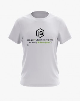 Футболка чоловіча з принтом Node is geek