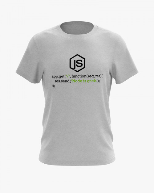 Футболка чоловіча з принтом Node is geek Футболка чоловіча з принтом Node is geek