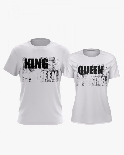 Футболки парні з принтом King and Queen V13 Футболки парні з принтом King and Queen V13