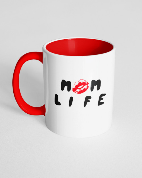 Чашка кольорова з принтом Mom life Чашка кольорова з принтом Mom life