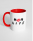 Чашка кольорова з принтом Mom life Чашка кольорова з принтом Mom life