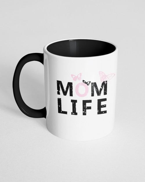 Чашка кольорова з принтом Mom life Чашка кольорова з принтом Mom life