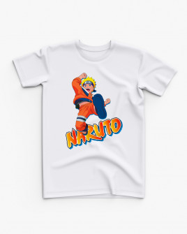 Футболка дитяча з принтом Naruto у стрибку
