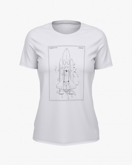 Футболка жіноча з принтом Space Shuttle