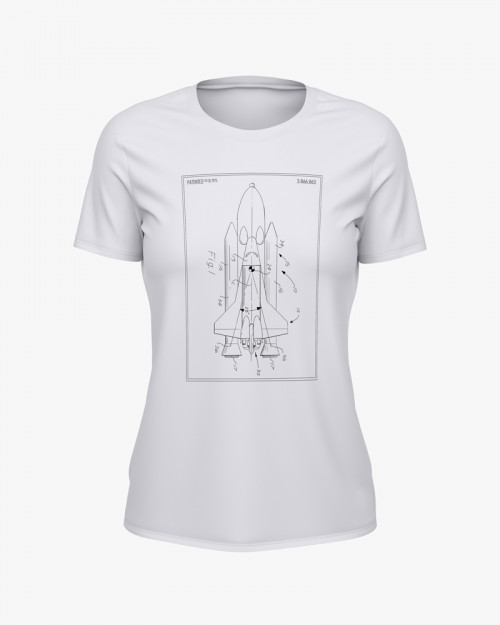 Футболка жіноча з принтом Space Shuttle Футболка жіноча з принтом Space Shuttle