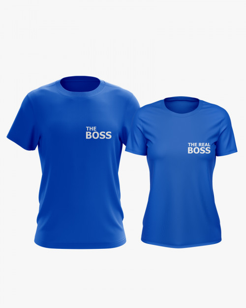 Футболки парні з надписом The Boss The real boss Футболки парні з надписом The Boss The real boss