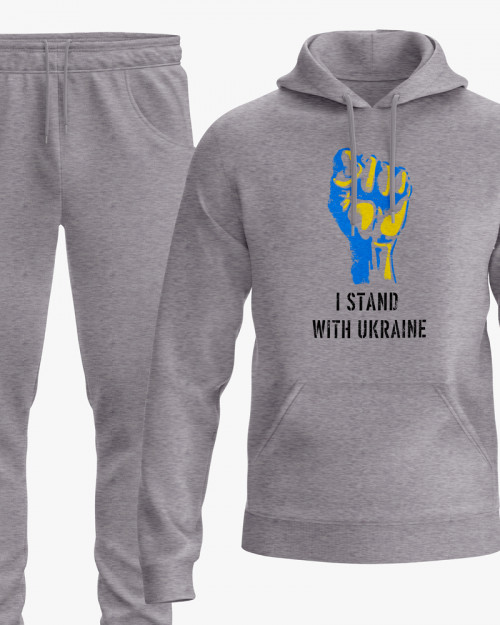 Костюм чоловічий (худі, штани) з принтом Stand with Ukraine Костюм чоловічий (худі, штани) з принтом Stand with Ukraine
