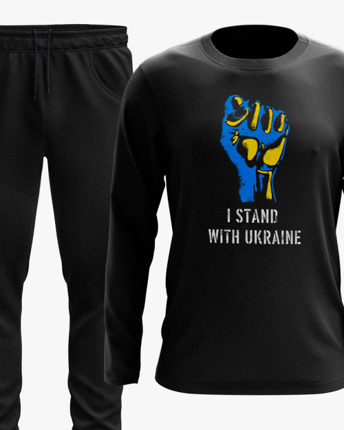 Костюм жіночий (світшот, штани) з принтом Stand with Ukraine Костюм жіночий (світшот, штани) з принтом Stand with Ukraine