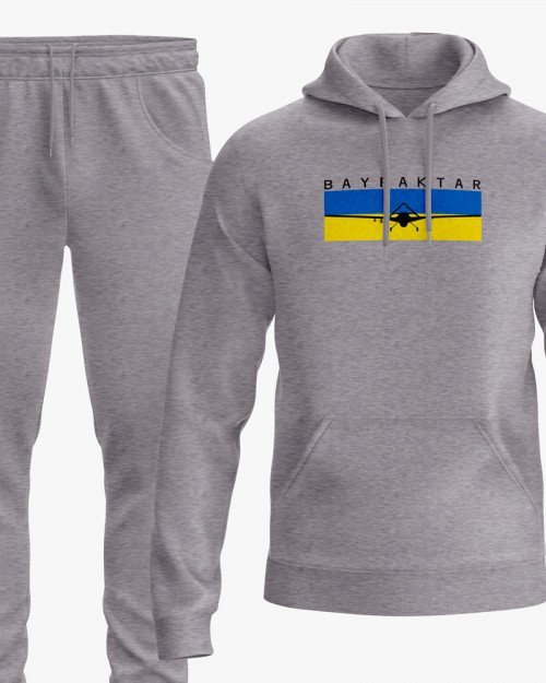 Костюм чоловічий (худі, штани) з принтом Байрактар V56 Костюм чоловічий (худі, штани) з принтом Байрактар V56