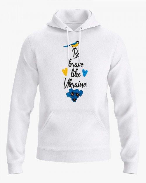 Худі жіночий з принтом Be brave like Ukraine Худі жіночий з принтом Be brave like Ukraine