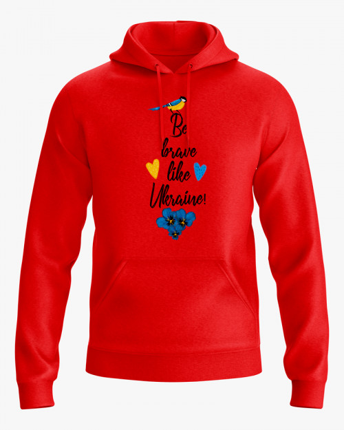 Худі жіночий з принтом Be brave like Ukraine Худі жіночий з принтом Be brave like Ukraine