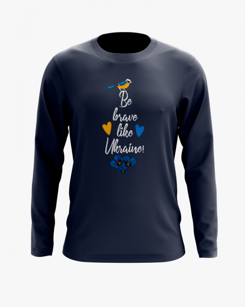 Світшот жіночий з принтом Be brave like Ukraine Світшот жіночий з принтом Be brave like Ukraine