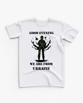 Футболка дитяча з принтом Good evening, we are from Ukraine V68