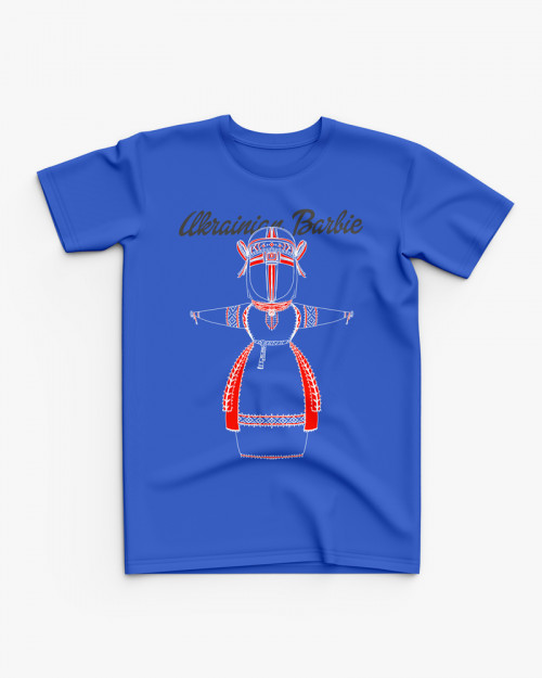 Футболка дитяча з принтом Українська Барбі V78 Футболка дитяча з принтом Українська Барбі V78