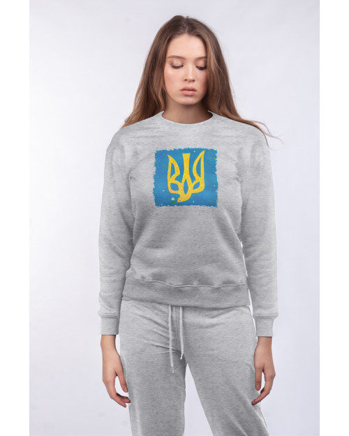 Костюм жіночий (світшот, штани) з принтом Герб України V82 Костюм жіночий (світшот, штани) з принтом Герб України V82