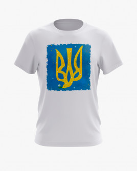 Футболка чоловіча з принтом герб України V82