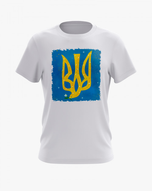 Футболка чоловіча з принтом герб України V82 Футболка чоловіча з принтом герб України V82
