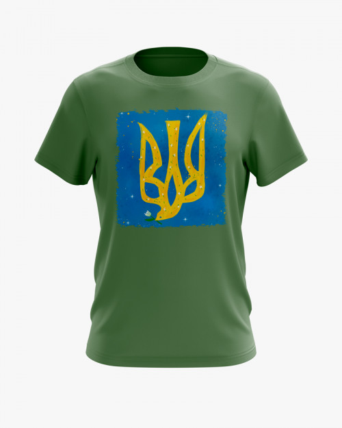 Футболка чоловіча з принтом герб України V82 Футболка чоловіча з принтом герб України V82
