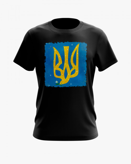 Футболка чоловіча з принтом герб України V82 Футболка чоловіча з принтом герб України V82