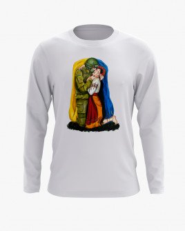 Світшот чоловічий з принтом Поцілунок перемоги