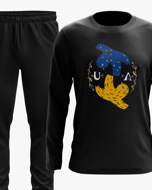Костюм чоловічий (світшот, штани) з принтом Птахи свободи Костюм чоловічий (світшот, штани) з принтом Птахи свободи
